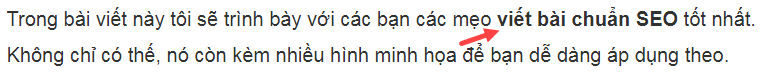 từ khóa trong 100 từ đầu tiên