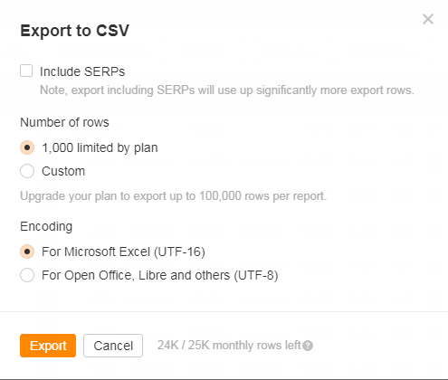 xuất file từ khóa