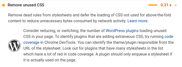 CSS không sử dụng