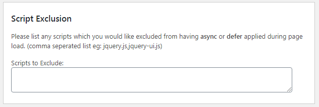 file JavaScript cần loại trừ