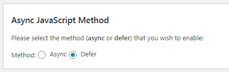 lựa chọn phương thức trì hoãn tải JavaScript