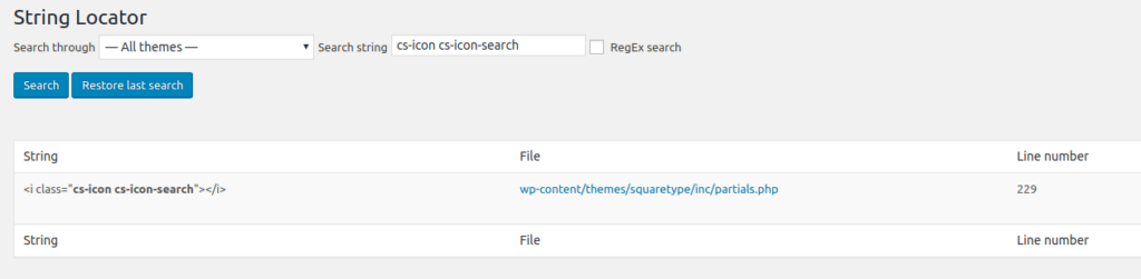 tìm kiếm chuỗi văn bản bằng String Locator