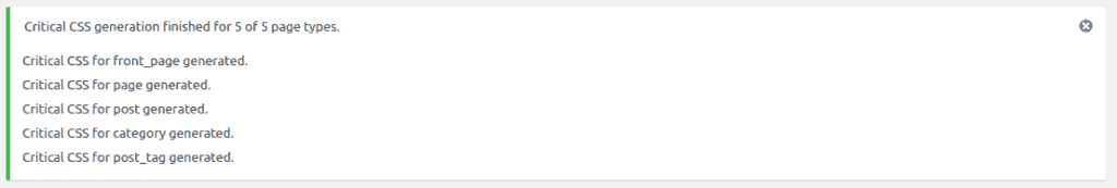 WP-Rocket tạo CSS quan trọng