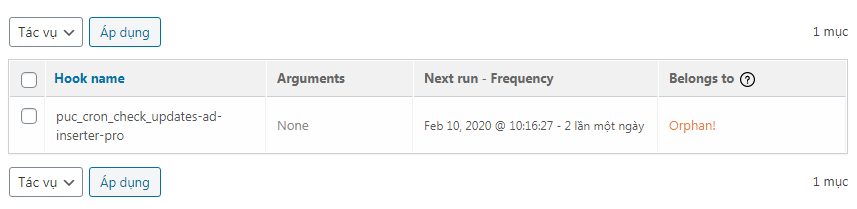 xác định orphans nhầm