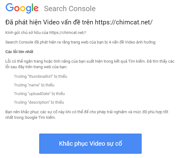 Video bị lỗi