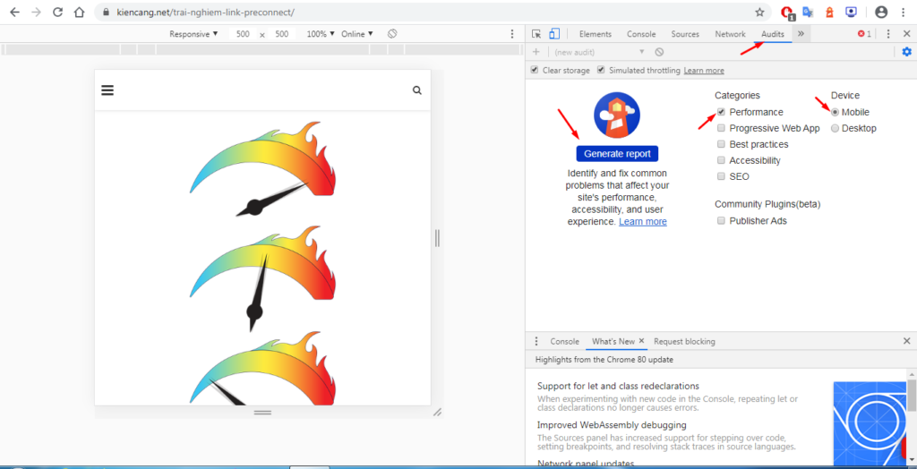 Công cụ kiểm tra của Lighthouse