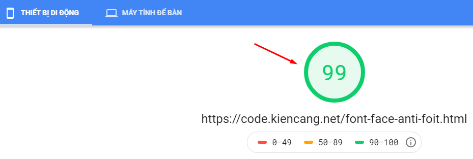 điểm số tốc độ cao hơn