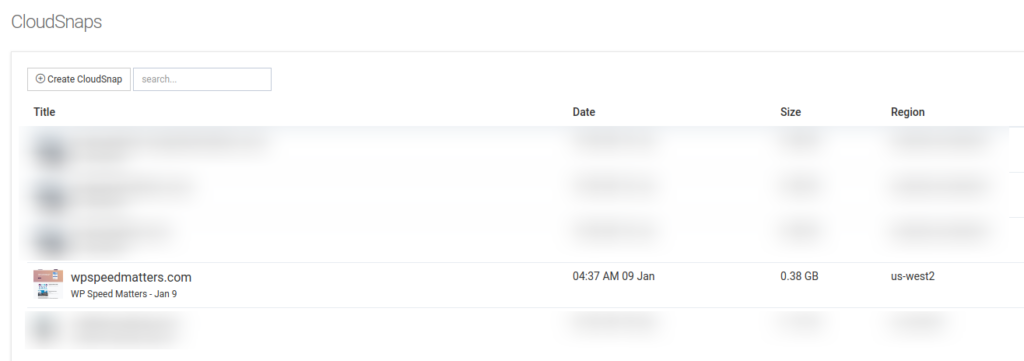 CloudSnap của Closte