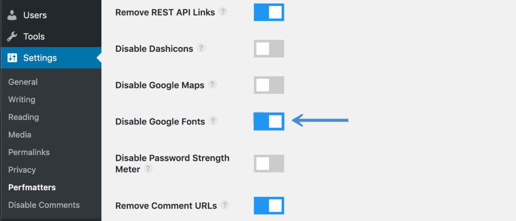 Vô hiệu hóa Google fonts