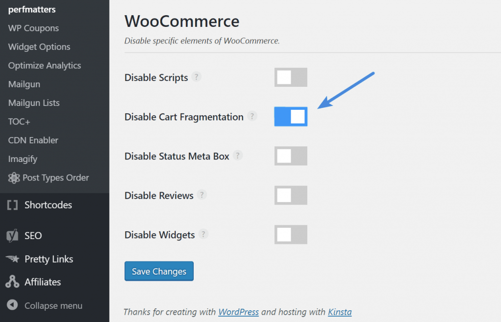 Vô hiệu hóa WooCommerce cart fragments