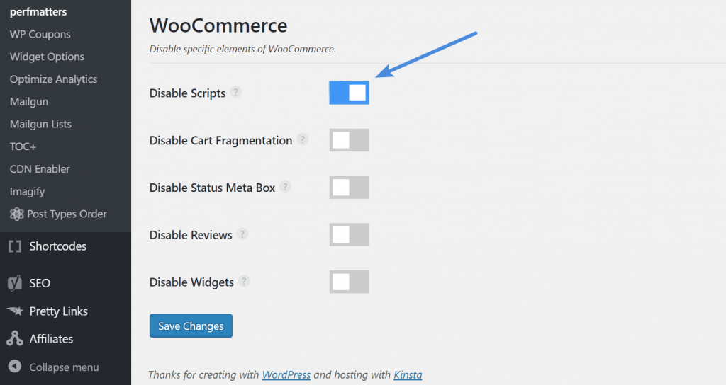 Vô hiệu hóa script của WooCommerce