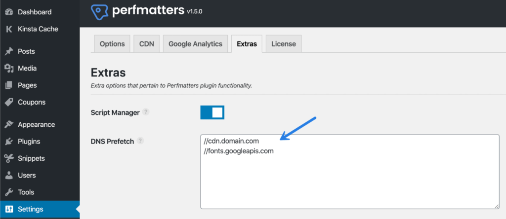 DNS prefetching trong WordPress