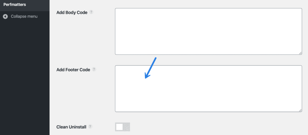 Thêm mã vào phần body của WordPress