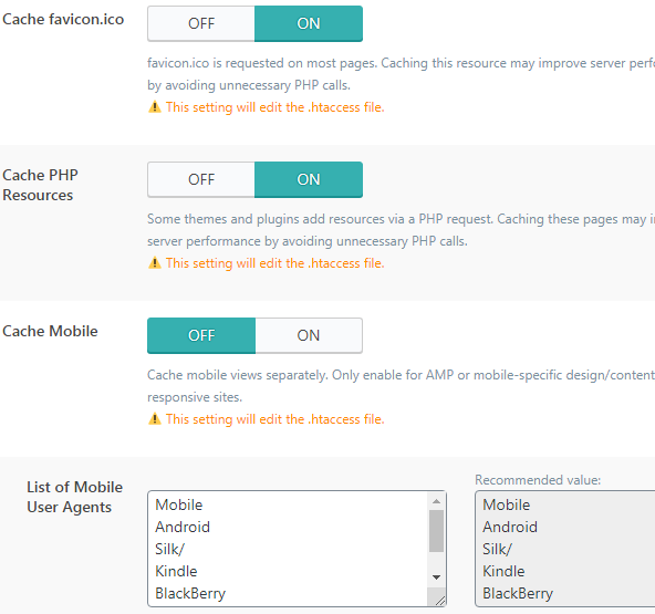 cài đặt cache trong LiteSpeed 2