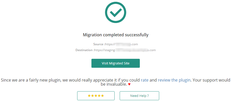 chuyển website thành công