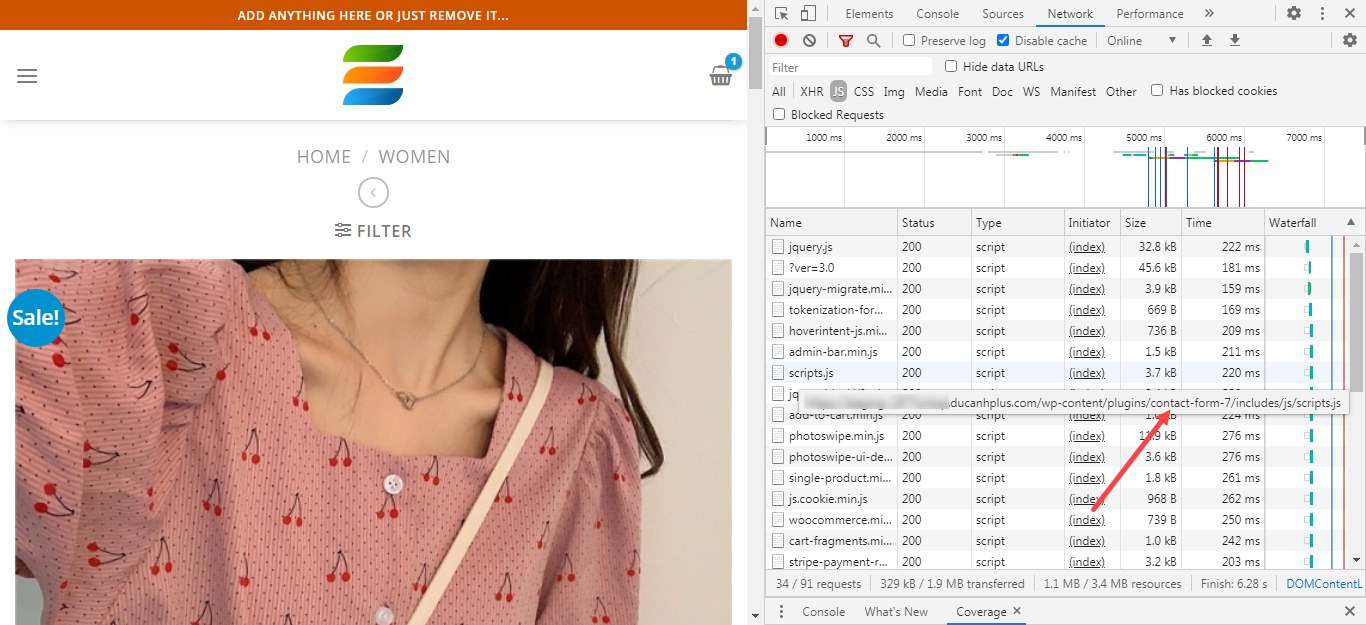 file JS của Contact Form 7