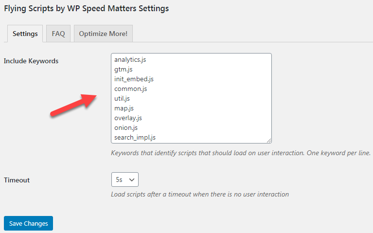 nhập tên file vào plugin Flying Scripts