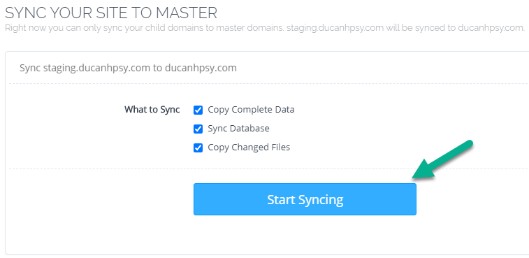 Sync về tên miền gốc