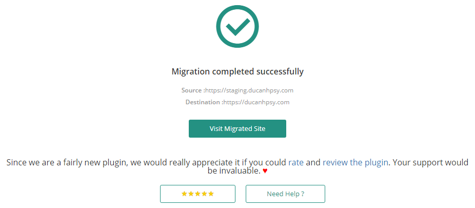 chuyển thành công