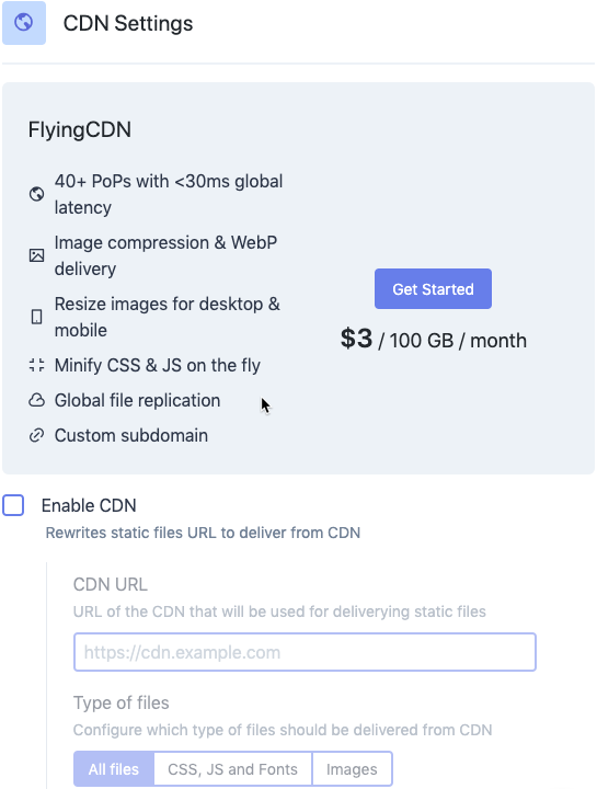 CDN trong FlyingPress