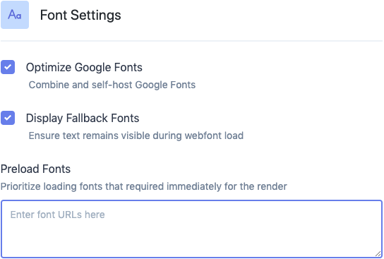 tối ưu font trong FlyingPress