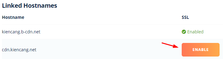 bật SSL cho tên miền CDN tùy chỉnh
