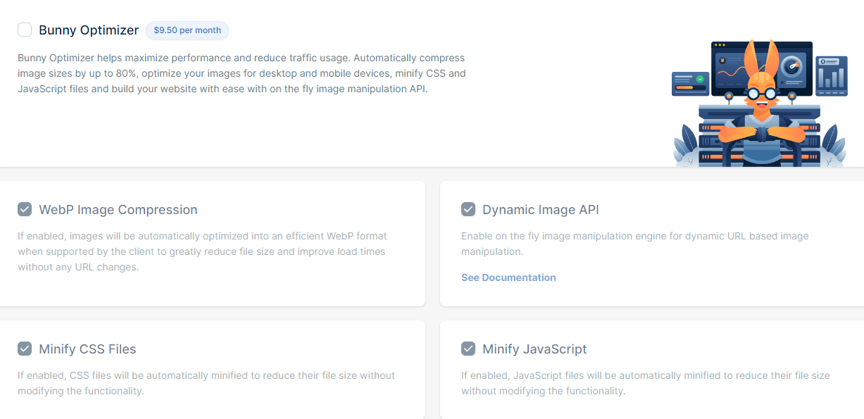 Dịch vụ tối ưu ảnh của BunnyCDN