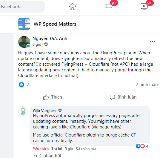 FlyingPress xóa cache cũ, cập nhật cache mới ngay lập tức