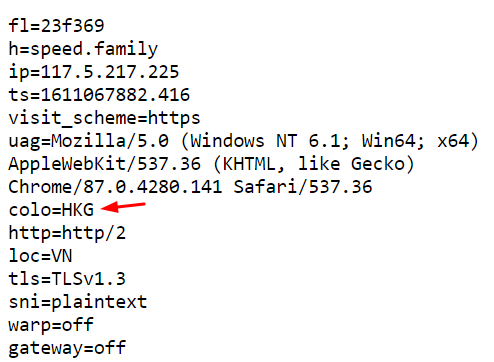 website đang lấy dữ liệu từ vị trí nào của Cloudflare