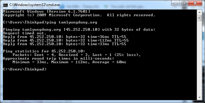 Round-trip time của hosting Azdigi