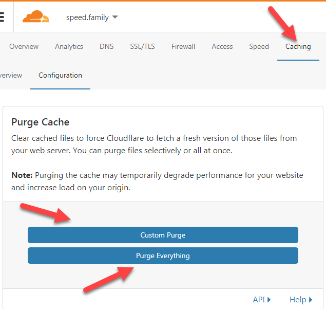 chủ động xóa cache trên Cloudflare