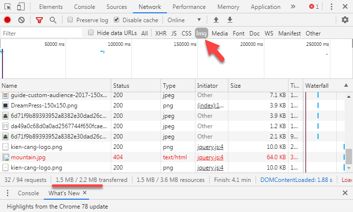 dung lượng của ảnh