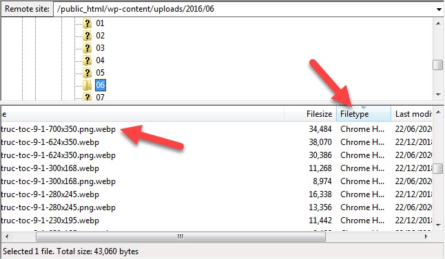 sắp xếp ảnh webp