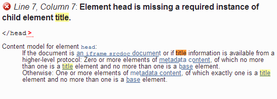 thẻ head bị thiếu thẻ title