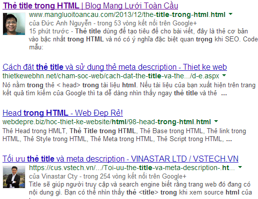 nội dung thẻ title trong máy tìm kiếm