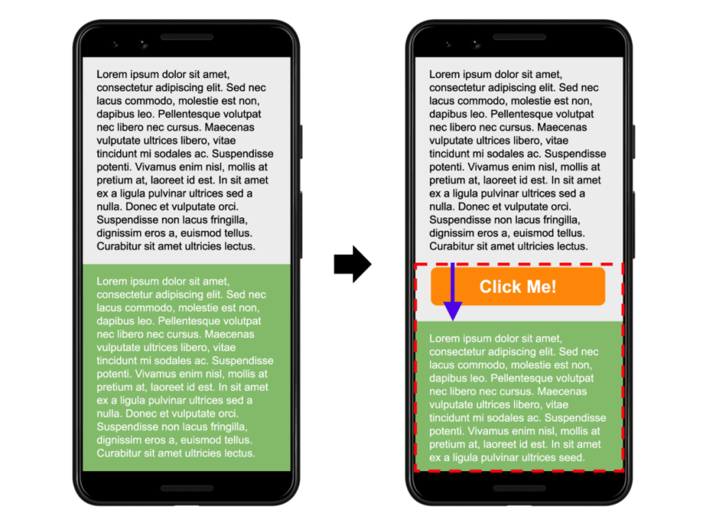 Một ví dụ khác về Cumulative Layout Shift