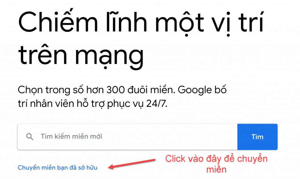 chuyển miền đến Google Domains