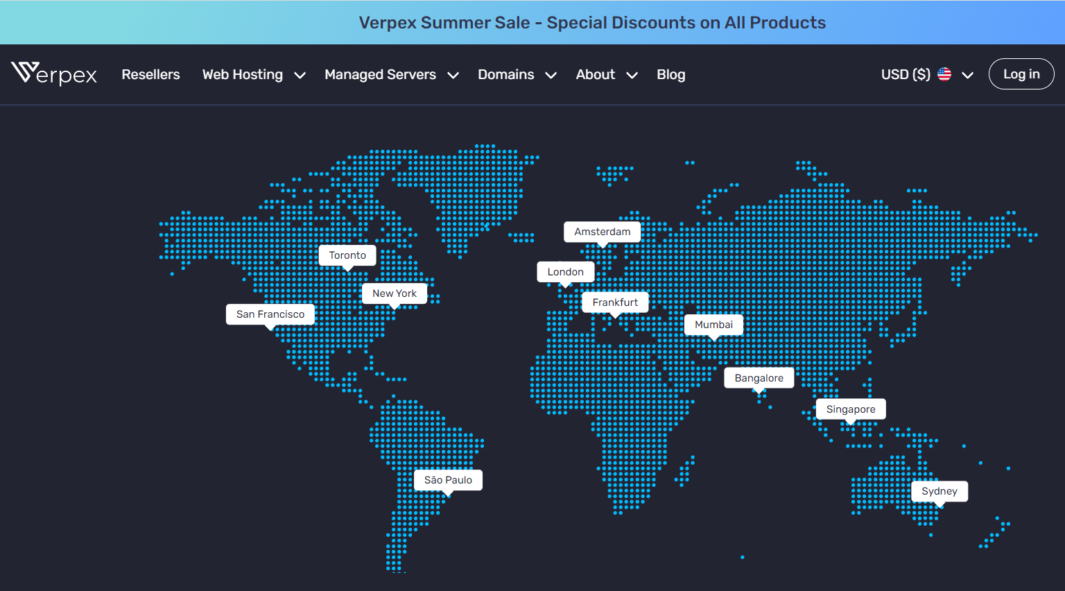 dịch vụ shared hosting của Verpex
