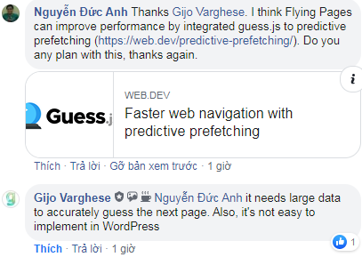 không tích hợp Guess.js