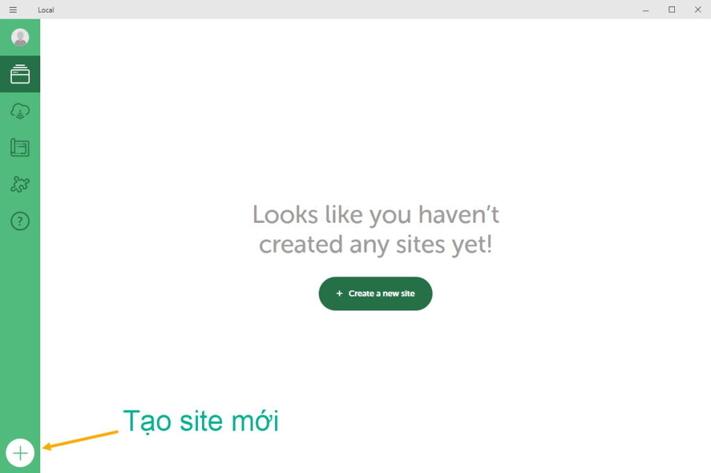 Tạo site mới