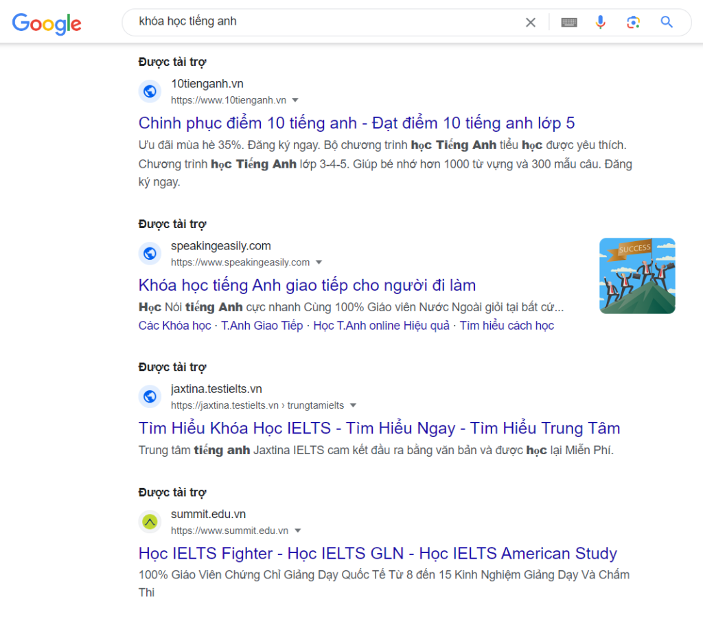 Quảng cáo sử dụng tiện ích mở rộng