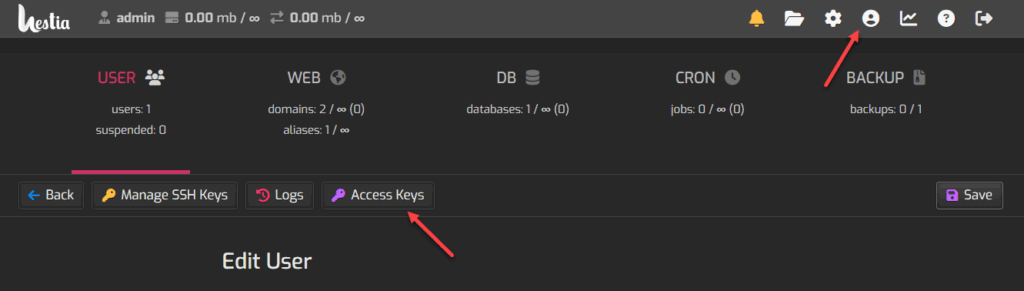 Truy cập phần lấy khóa API