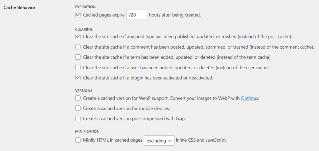 Cài đặt Cache Enabler
