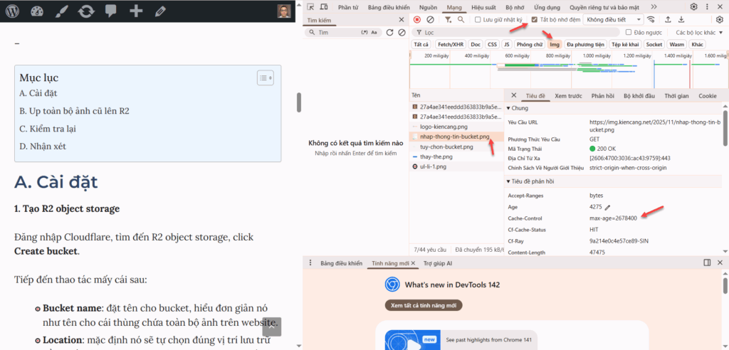 Cách kiểm tra xem đã thiết lập cache trình duyệt đúng chưa