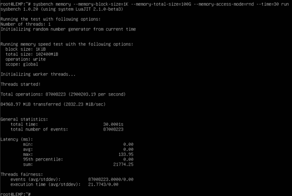 Ghi ngẫu nhiên, 1 KiB, 30s