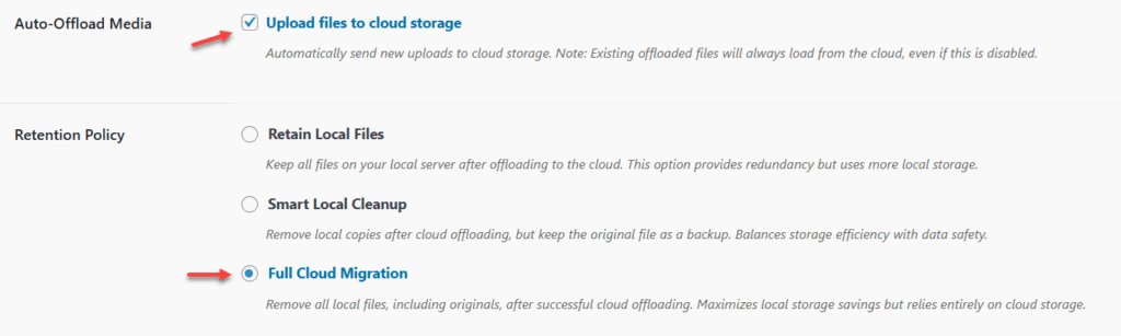 Tùy chọn tiếp thông tin