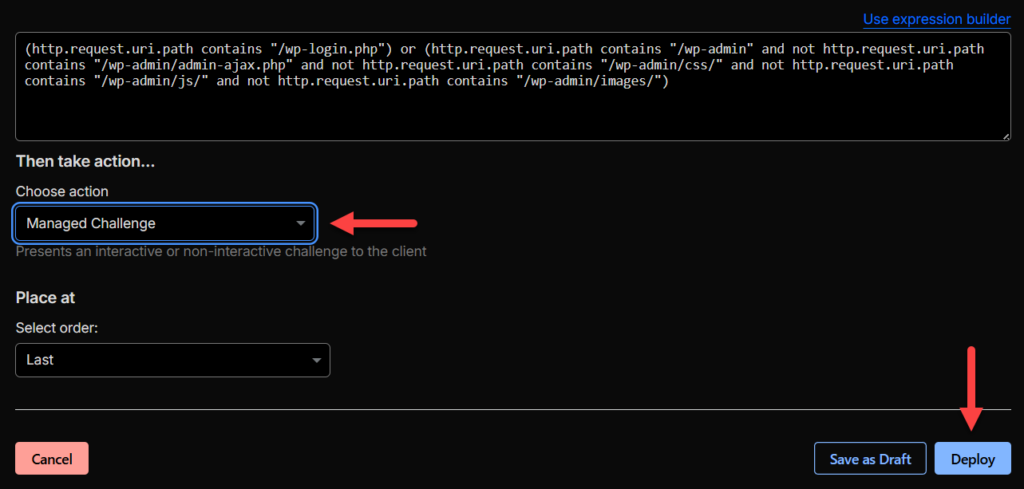 Triển khai quy tắc hạn chế vào login & admin